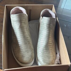 Women’s  Stylish Gold Slip-On Sneakers